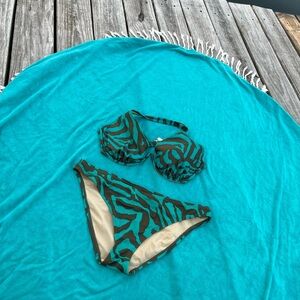 Victoria's Secret Teal and Olive Bikini